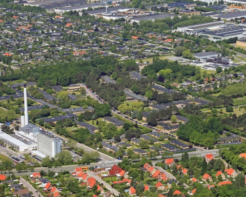 Luftfoto af Glostrup Hospital